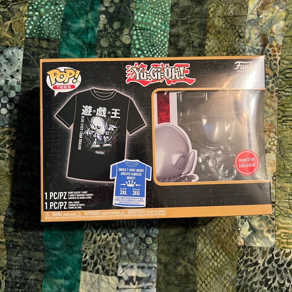 Funko Pop & 2X Shirt Yu-Gi-Oh Blue-Eyes Toon Dragon. GameStop Exclusive.